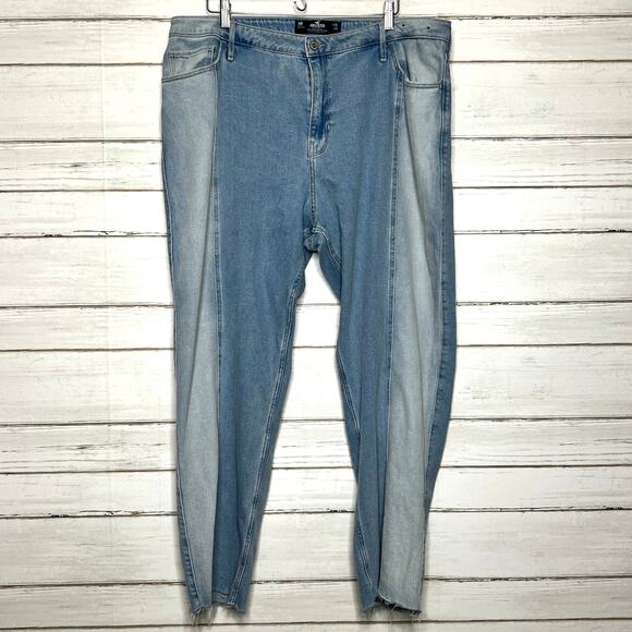 Hollister Ultra High Rise Dad Jean Two Tone Denim Size 34 - Picture 1 of 12